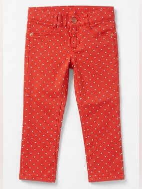 Gymboree | orange white polka dots jeans | 2T